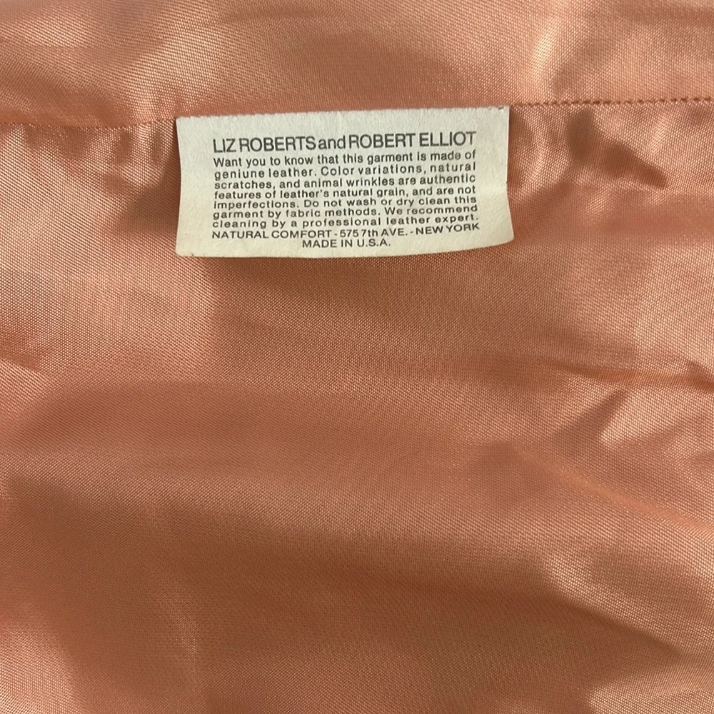 Vintage 80s Cache leather pink midi skirt woman size 10